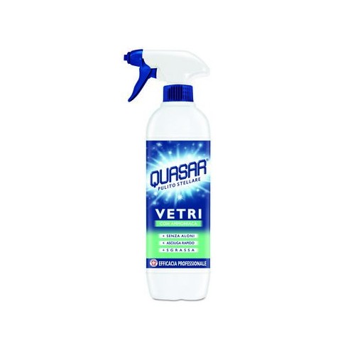 DETERGENTE VETRI QUASAR CON AMMONIACA LITRI 0,75